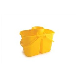 Charles Bentley Duo Mop Bucket Colour-coded 7 and 8 Litre Sections Total 15 Litre Yellow Ref SPC/DMB/Y