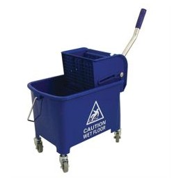 Charles Bentley Mop Bucket Mobile Colour-coded with Handle 4 Castors 20 Litre Blue Ref SPC/MB20B