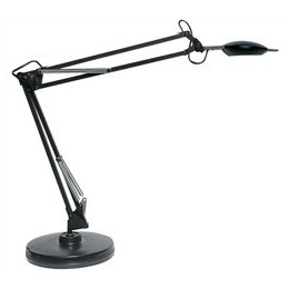 Unilux Infinity Desk Lamp Dimmable Asymmetrical Lenses 4x LED H200-630mm Black Ref 651L06UK
