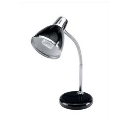 Unilux Retro Desk Lamp Fluorescent Flexible Arm Ventilated Shade H400mm 12W Black Ref 864F06UK
