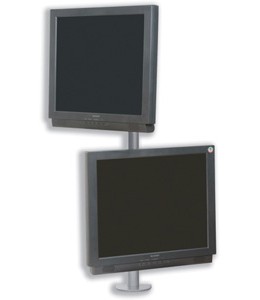 Compucessory Twin Monitor Pole Arm for 2 Upright Screens VESA compliant 75/100 Ref CCS25007