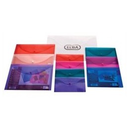 Elba Snap Wallet Polypropylene Integrated Stud Fastening A4 Translucent Clear Ref 100080924 [Pack 5]