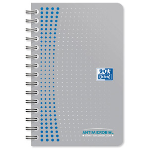 Oxford Antimicrobial Notebook Polypropylene Ruled Margin 180pp 90gsm 90x140mm Ref 100081067 [Pack 5]