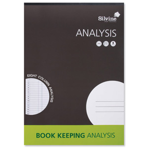 Silvine Analysis Pad A4 8Column A4A8 [Pack 3]