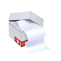 5 Star Listing Paper 1-Part Stub Perforated 70gsm 12inchx235mm Plain [2000 Sheets]
