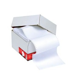 5 Star Listing Paper 1-Part Stub Perforated 60gsm 11inchx241mm Plain [2000 Sheets]