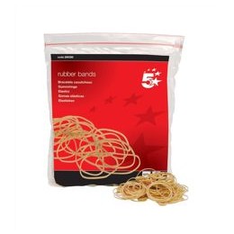 5 Star Rubber Bands no16 Each 63x1.5mm Approx 2200 Bands [Bag 0.454kg]