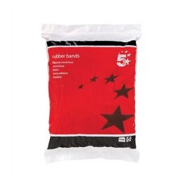 5 Star Rubber Bands no19 Each 89x1.5mm Approx 1460 Bands [Bag 0.454kg]