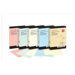 5 Star Coloured Copier Paper Multifunctional Ream-Wrapped 80gsm A4 Cream [500 Sheets]