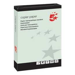 5 Star Coloured Copier Paper Multifunctional Ream-Wrapped 80gsm A4 Green [500 Sheets]