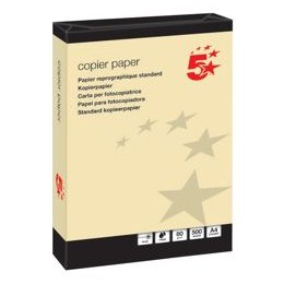 5 Star Coloured Copier Paper Multifunctional Ream-Wrapped 80gsm A4 Yellow [500 Sheets]