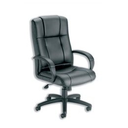 Trexus Intro Sussex Manager Chair Back H670mm W530xD520xH500-600mm Leather Black