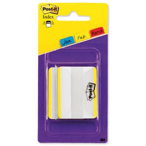 Post-it Index Filing Tabs Strong Flat 50mm 24 per Pack Yellow Ref 686F-24RDEU