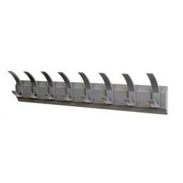 Acorn Linear Hat and Coat Wall Rack with Concealed Fixings 8 Hooks Graphite Ref 319883