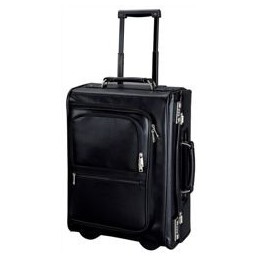 Alassio Trolley Pilot Case Multi-section 2 Combination Locks Leather-look Black Ref 45040