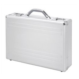 Alumaxx Kronos Laptop Attache Case with Padding 2 Combination Locks Silver Aluminium Ref 45131