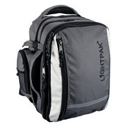 Lightpak Vantage Backpack with Detachable Laptop Bag Nylon Capacity 17in Grey Ref 46077