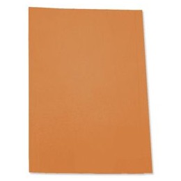 5 Star Square Cut Folder Recycled Pre-punched 180gsm Foolscap Orange [Pack 100]