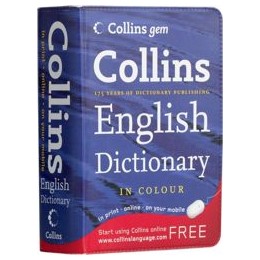Collins Gem English Dictionary with Colour Headwords in Vinyl Cover Ref 9780007290338