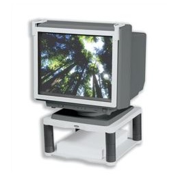 Fellowes Premium Monitor Riser for 21in Capacity 36kg 5 Heights 64-165mm Platinum Ref 91717