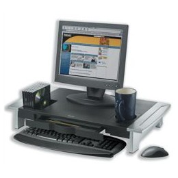 Fellowes Office Suites Monitor Riser Large Height-adjustable with Storage Tray Capacity 36kg Ref 80310