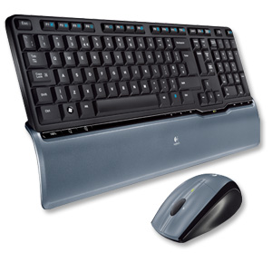 Logitech S520 Cordless Laser Desktop Programmable Keyboard with Optical Mouse Ref 920-001013