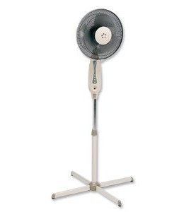 5 Star Pedestal Fan Floor-standing Tilt and Lock 48.5Db 3-Speed H1180-1370mm Dia.305mm