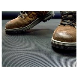 COBA Cobarib Standing Surface Mat Hard-wearing Rubber Ribbed W900xD10000xH3mm Black Ref RR010010