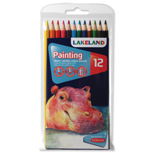 Lakeland Painting Pencils Hexagonal Barrel Water-soluble Hard-wearing Assorted Ref 33254 [Pack 12]