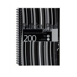 Pukka Pad Jotta Notebook Wirebound Plastic Punched 200pp 80gsm A5 Black Stripes Ref JP021-5 [Pack 3]