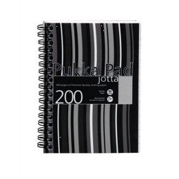 Pukka Pad Jotta Notebook Wirebound Plastic Punched 200pp 80gsm A6 Black Stripes Ref JP036-5 [Pack 3]