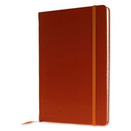 Silvine Executive Soft Feel Notebook Ruled with Marker Ribbon 160pp 90gsm A5 Tan Ref 197TN