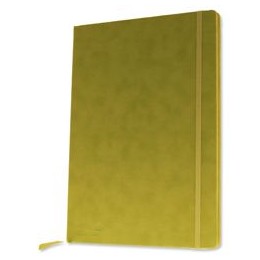 Silvine Executive Soft Feel Notebook Ruled with Marker Ribbon 160pp 90gsm A4 Lime Green Ref 198G