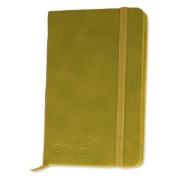 Silvine Executive Soft Feel Notebook Ruled with Marker Ribbon 160pp 90gsm 143x90mm Lime Green Ref 196T