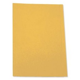 5 Star Square Cut Folder Recycled Pre-punched 250gsm A4 Yellow [Pack 100]