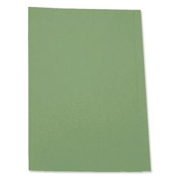 5 Star Square Cut Folder Recycled Pre-punched 250gsm A4 Green [Pack 100]