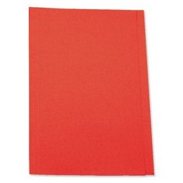 5 Star Square Cut Folder Recycled Pre-punched 250gsm A4 Red [Pack 100]