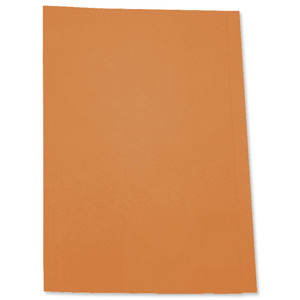 5 Star Square Cut Folder Recycled Pre-punched 250gsm A4 Orange [Pack 100]