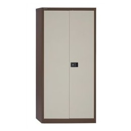 Trexus Storage Cupboard Steel 2-Door W914xD400xH1806mm Brown and Cream