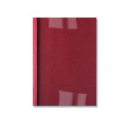 GBC Thermal Binding Covers 6mm Front PVC Clear Back Leathergrain A4 Red Ref IB451232 [Pack 100]