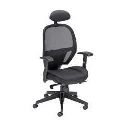 Influx Amaze Chair Synchronous with Head Rest Mesh Seat W520xD520xH470-600mm Black Ref 11186-01Blk