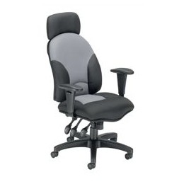 Influx Energize Aviator Armchair Seat W540xD450xH490-590mm Black and Grey Ref 11199-01BlkGry