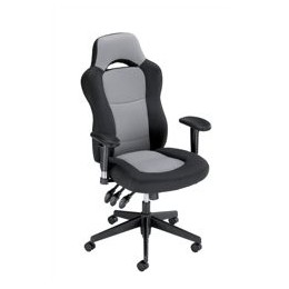 Influx Energize Racer Armchair Seat W540xD490xH440-570mm Black and Grey Ref 11187-01ABlkGry