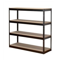 Influx Archive Shelving Unit Heavy-duty Boltless 4 Shelves Capacity 4x 100kg W1320xD450xH1315mm Black