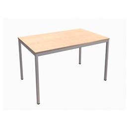 Trexus Rectangular Office Table with Silver Legs 18mm Top W1200xD750xH725mm Maple
