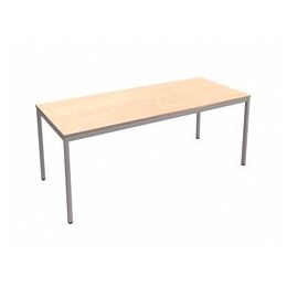 Trexus Rectangular Office Table with Silver Legs 18mm Top W1800xD750xH725mm Maple