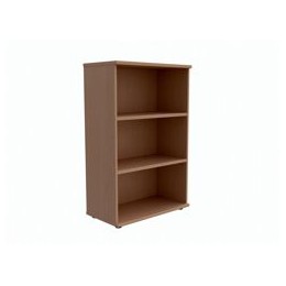 Trexus Medium Bookcase with Adjustable Shelves and Floor-leveller Feet W800xD420xH1253mm Beech
