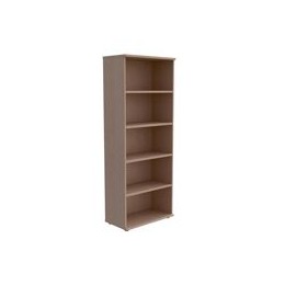 Trexus Tall Bookcase with Adjustable Shelves and Floor-leveller Feet W800xD420xH2053mm Maple