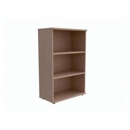 Trexus Medium Bookcase with Adjustable Shelves and Floor-leveller Feet W800xD420xH1253mm Maple