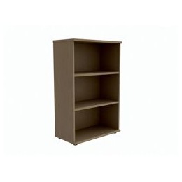 Trexus Medium Bookcase with Adjustable Shelves and Floor-leveller Feet W800xD420xH1253mm Oak